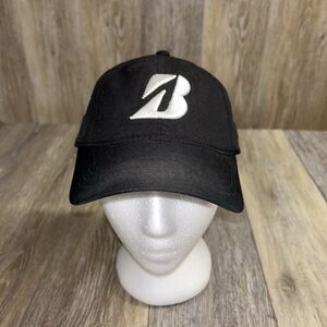 Bridgestone Golf Cap Black Adjustable Strap Golf Hat Tour B Sports Outdoors